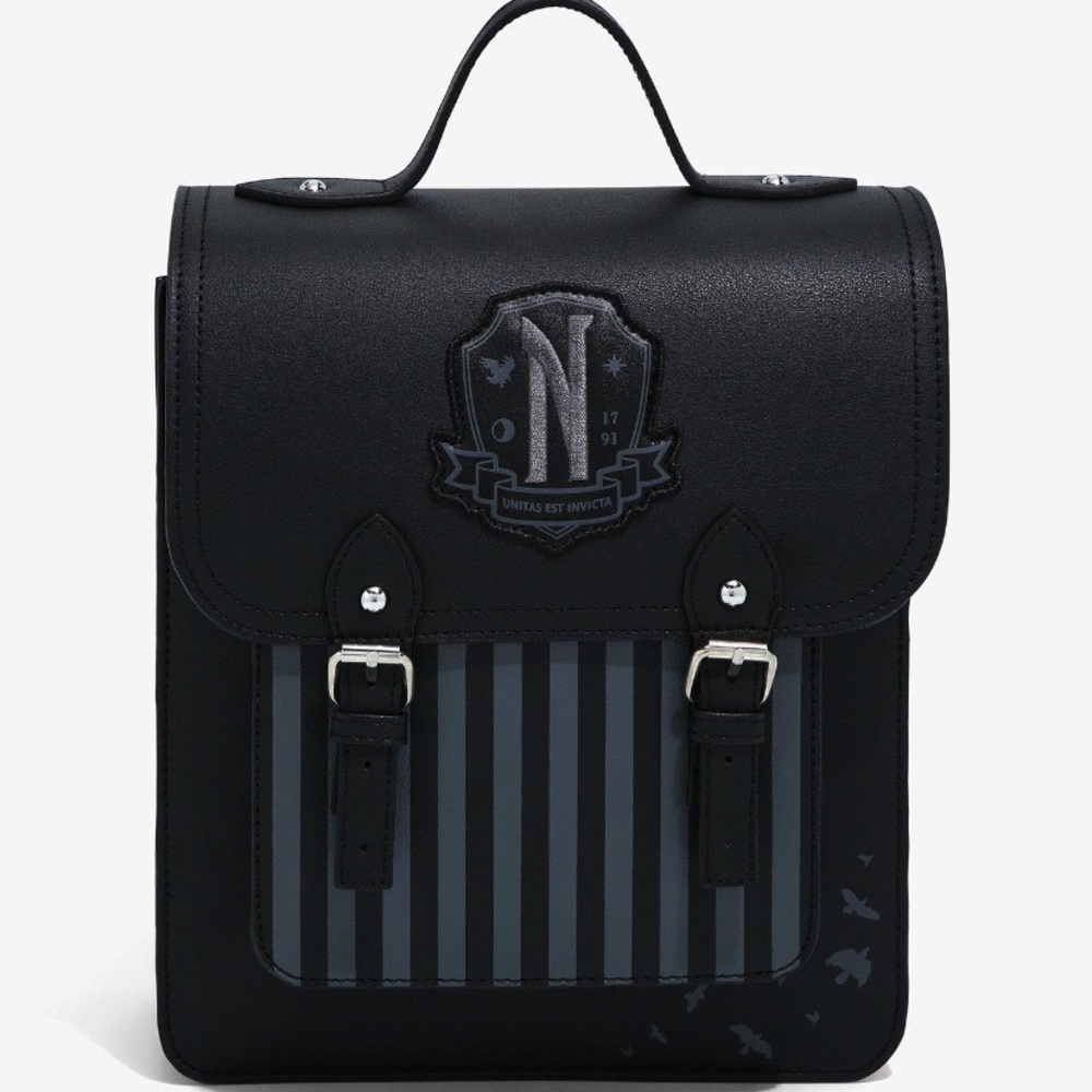 Wednesday Nevermore Academy Mini Backpack Hot Topic Addams‎ Family Halloween